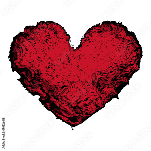 Red and black grunge Heart