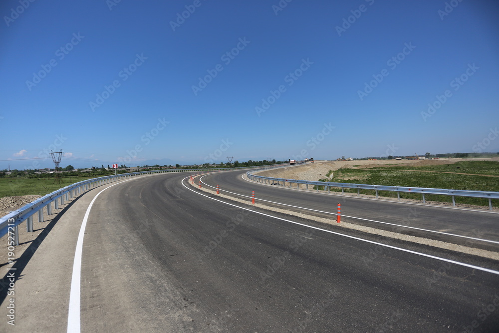 highway under the blue sky