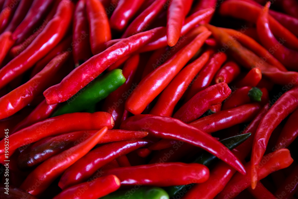 Red Chillies Background,Selective focus