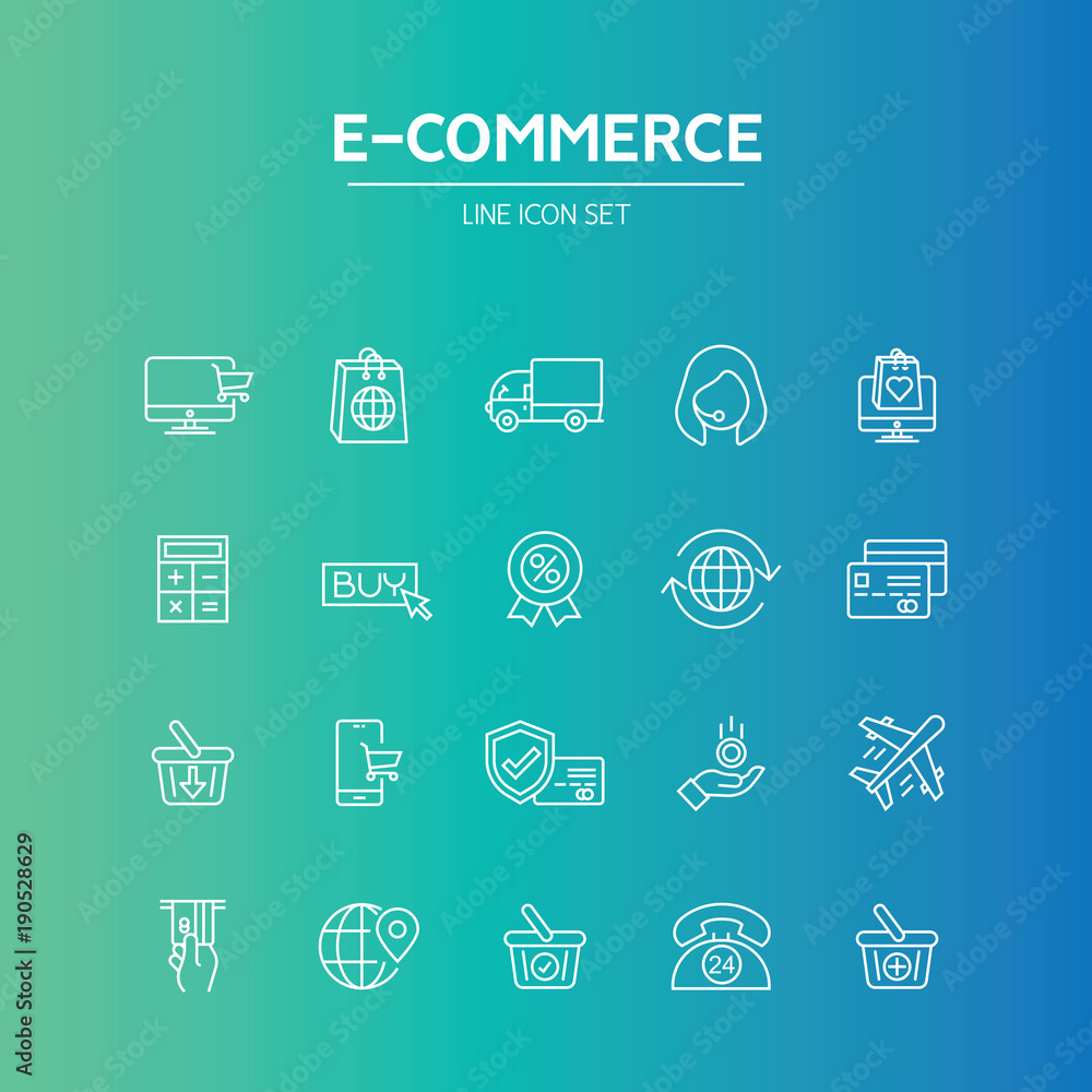 E-Commerce Line Icon E-Commerce Line Icon