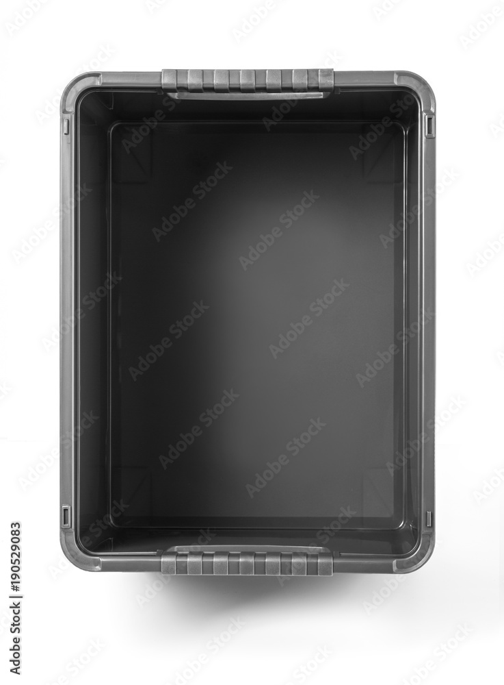 Empty black plastic crate Empty black plastic crate