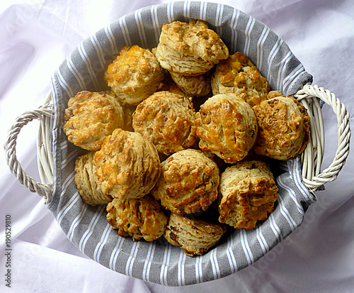 Traditional hungarian greaves scones - tepertos pogacsa