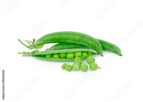 Wallpaper Mural green snap peas isolated on white Torontodigital.ca
