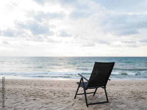beach chair on the beach © l3ank