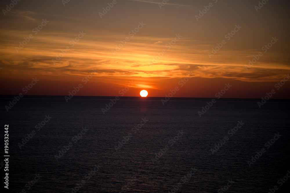 Sunset sea.