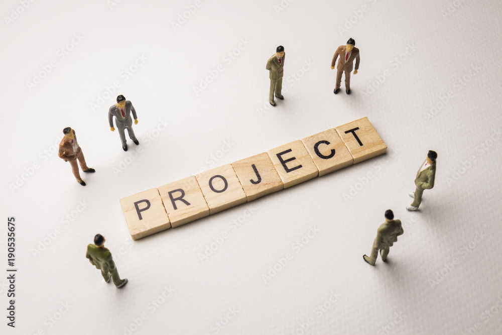 businessman figures meeting on project conceptual