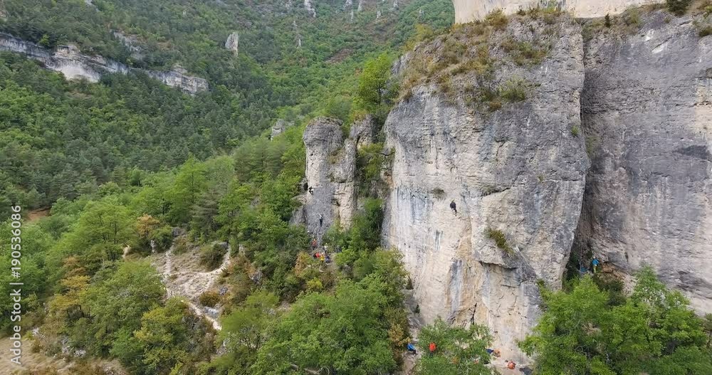 Gorges du Tarn Precipice and Rock Climbers Gorges du Tarn Precipice and Rock Climbers