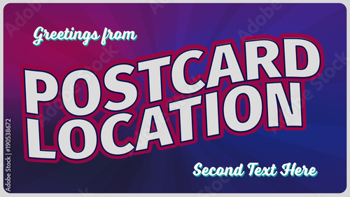 Vintage Postcard Title