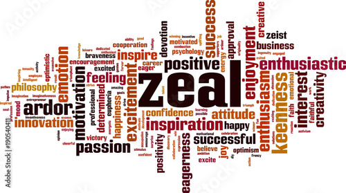 Zeal word cloud photo