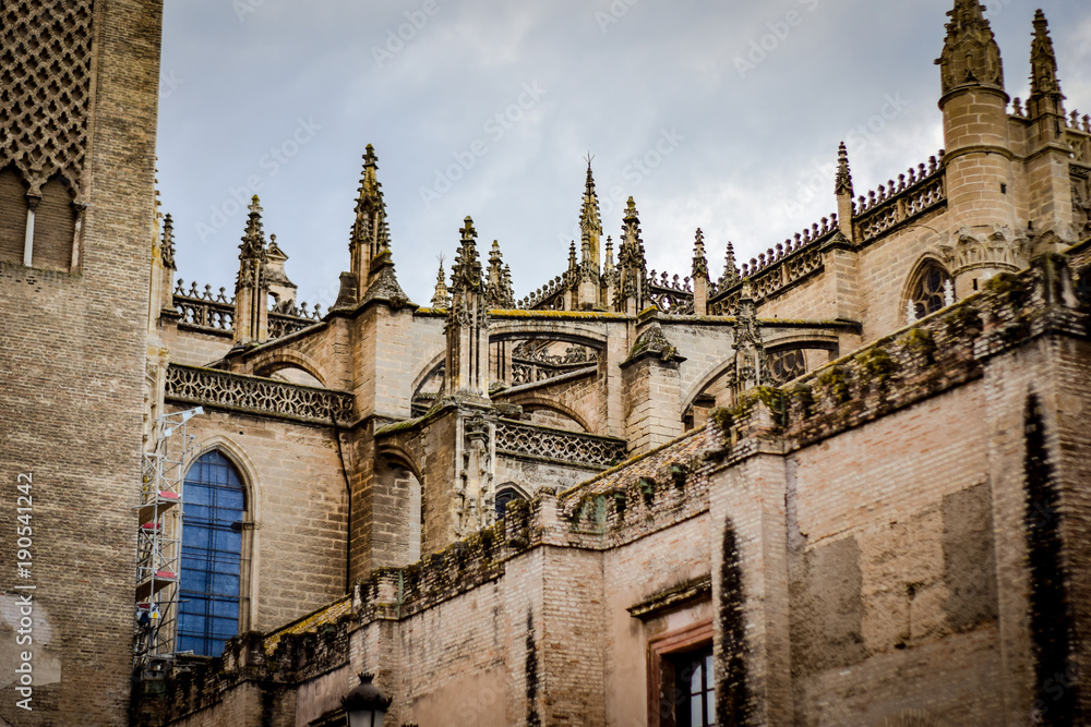 Old historical building in Seville, Spain