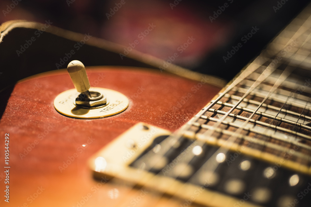 Fototapeta premium electric guitar on dark background