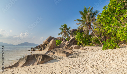 Schilderij op canvas Anse Source d'Argent auf La Digue Seychellen