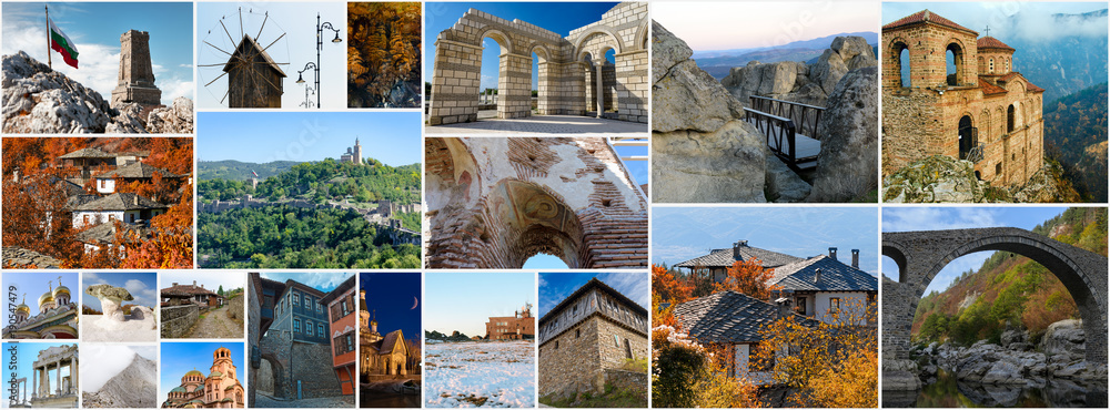 Collage of Bulgarian landmarks Collage of Bulgarian landmarks