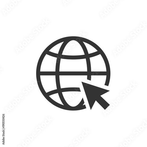 Internet icon. Go to web sign vector illustration