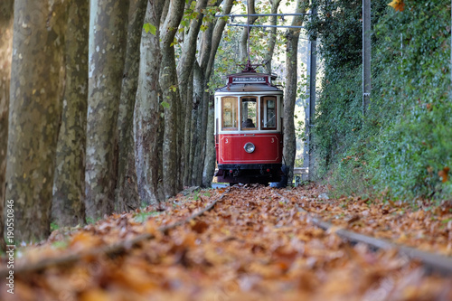 Old tram in Colares, Portugal photo