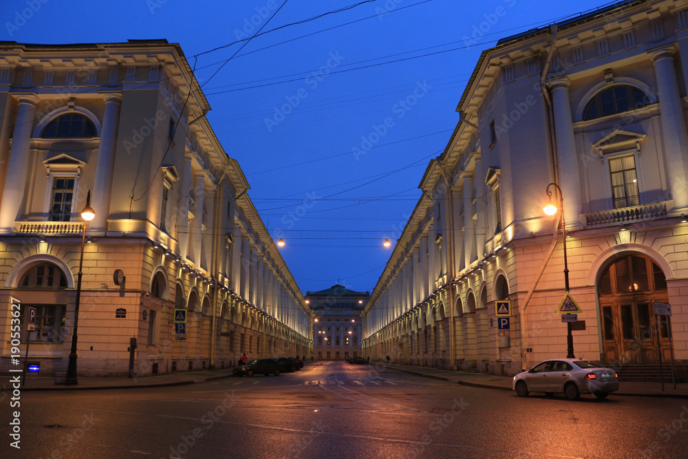 Russia, Saint-Petersburg, street architect Rossi