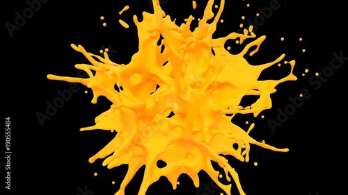 splash orange juice or paint. png alpha