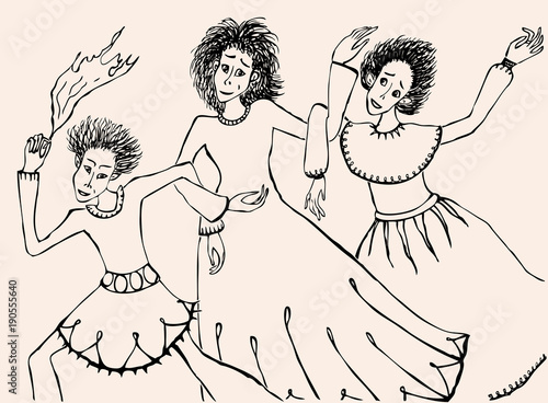 The dancing young people of a fabulous world