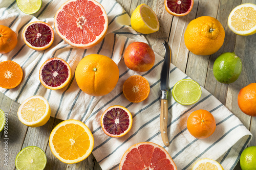 Assorted Raw Organic Citrus Fruit