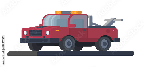Pick up wrecker car with tow-lift. Road service and help. The machine for transportation of faulty vehicles.