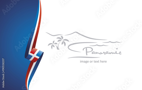 Dominican Republic abstract flag brochure cover poster wall mural background vector