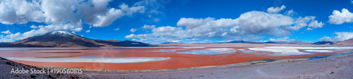 Laguna Colorada - salt lake in the southwest of the Altiplano of Bolivia photo