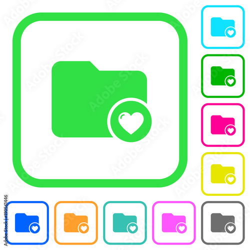 Favorite directory vivid colored flat icons