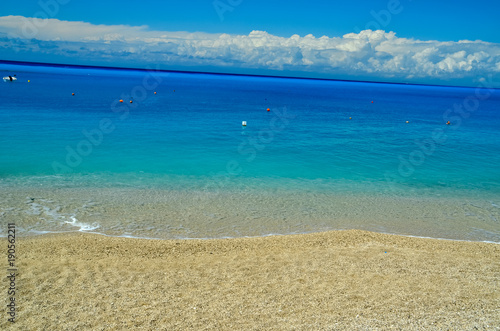 lefkada island greece beach background