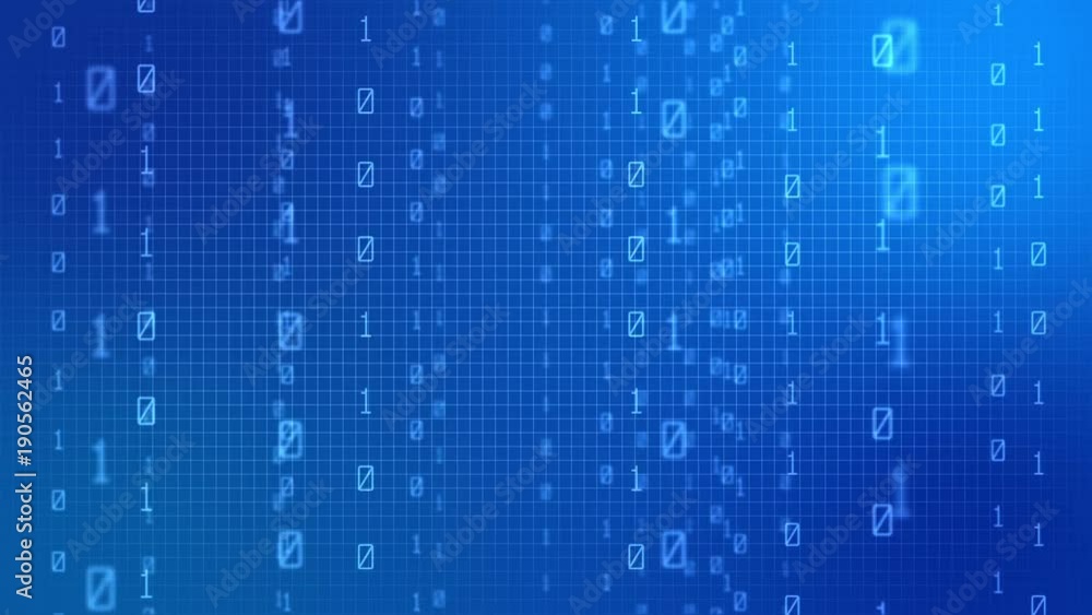 Digital Binary Numbers Zeros and Ones arranged in a Matrix Grid Pattern Animated Motion Background Seamless Looping Blue Digital Binary Numbers Zeros and Ones arranged in a Matrix Grid Pattern Animated Motion Background Seamless Looping Blue