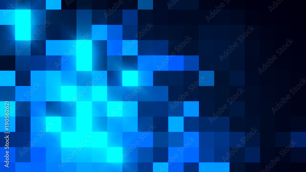Abstract background with blue mosaic. Cg digital backdrop. 3d rendering Abstract background with blue mosaic. Cg digital backdrop. 3d rendering