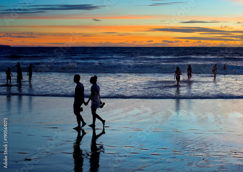 Tropical ocean beach people...