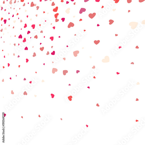 background with different colored confetti hearts for valentine time