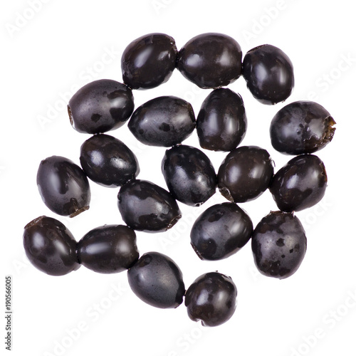 Olives black isolation