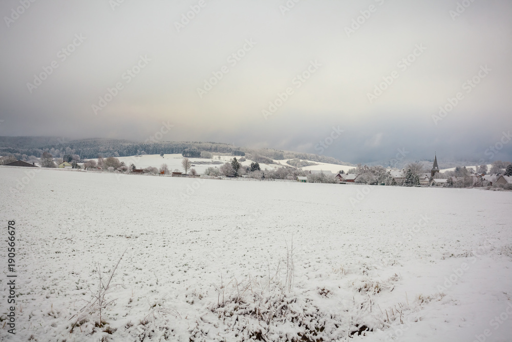winter landscape in germany, Gerrhausen, Goslar winter landscape in germany, Gerrhausen, Goslar