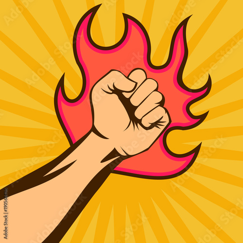 freedom hand fist vector 