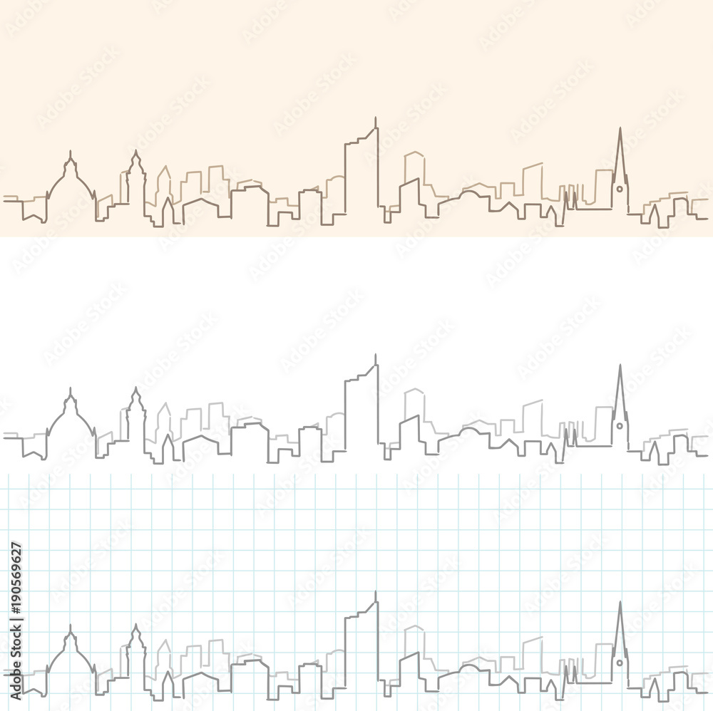 Leipzig Hand Drawn Skyline Leipzig Hand Drawn Skyline
