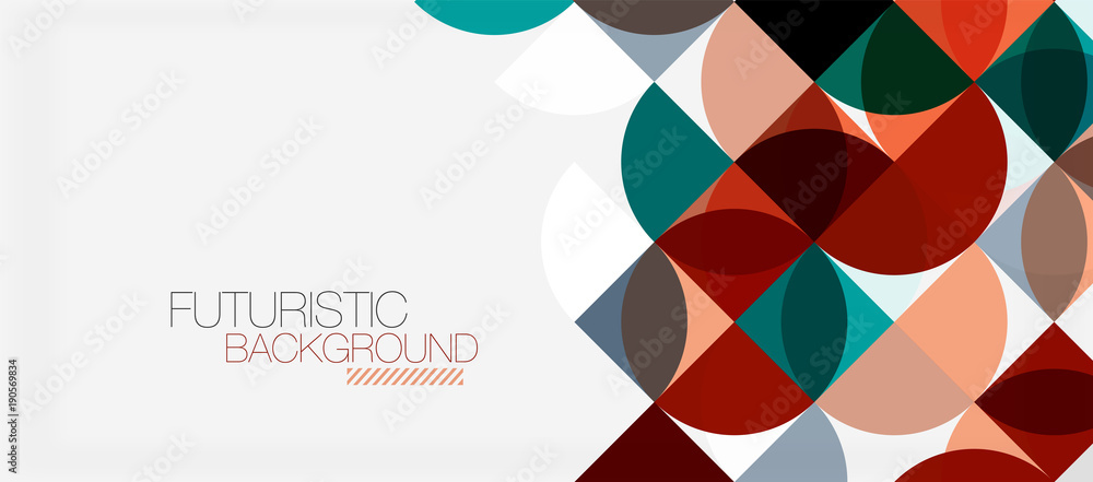 Geometric triangle and circle shape, wide abstract background Geometric triangle and circle shape, wide abstract background