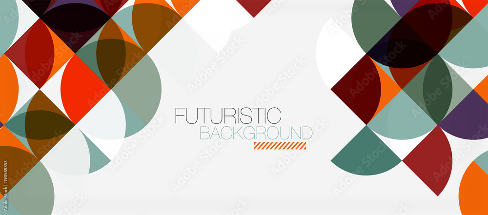 Geometric triangle and circle shape, wide abstract background Geometric triangle and circle shape, wide abstract background