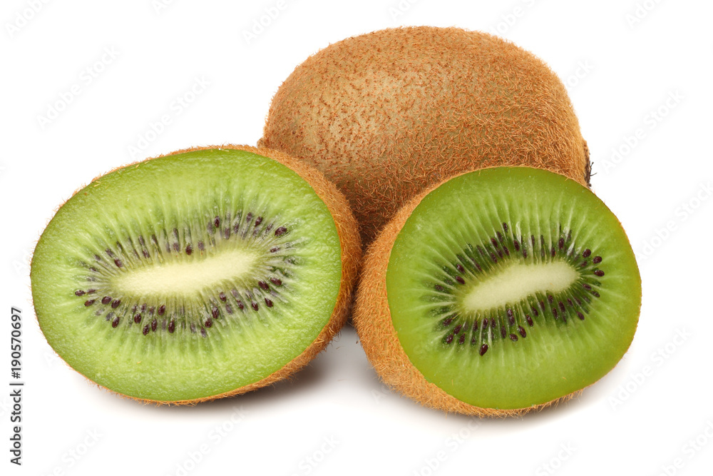 Slices kiwi fruit isolated on white background Slices kiwi fruit isolated on white background