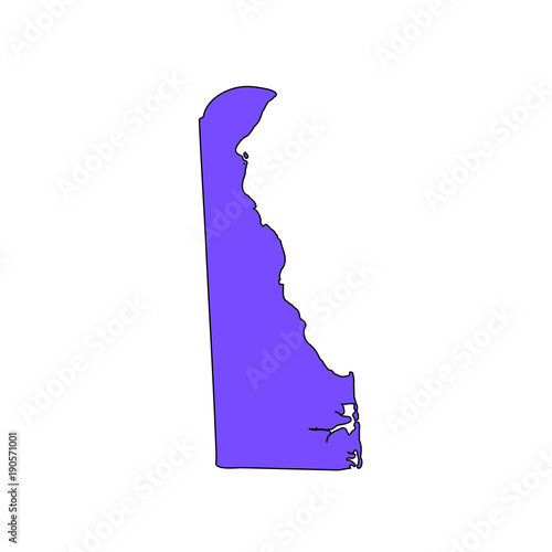Map of the U.S. state of Delaware on a white background