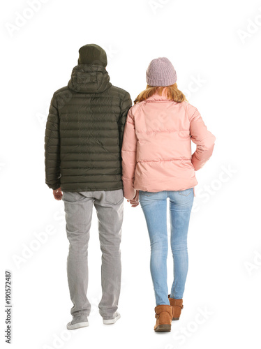 Young couple in casual clot...