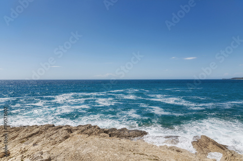 Rocky shore of the Adriatic sea after storm © Sved Oliver