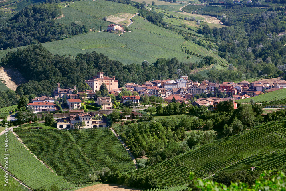 Barolo medieval village in Italy, Unesco heritage