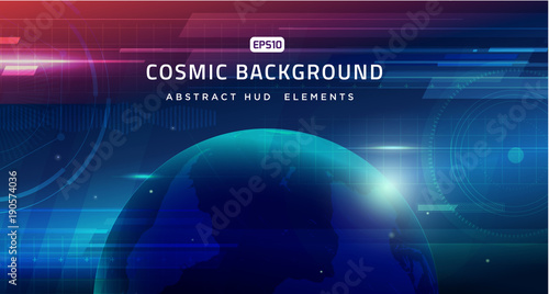 Cosmic shining abstract background