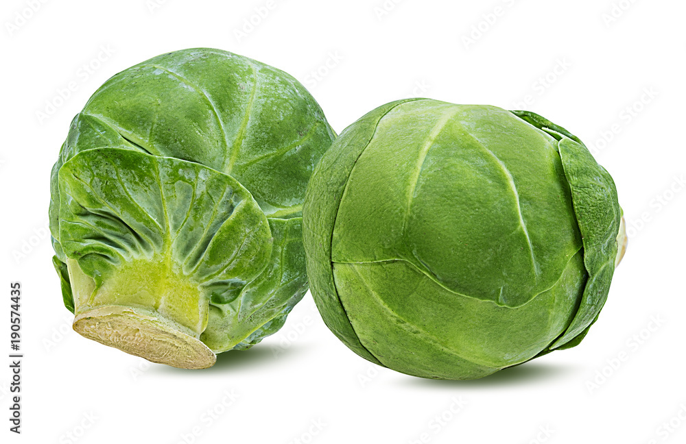 Fresh brussels sprout isolated on white background with clipping path Fresh brussels sprout isolated on white background with clipping path