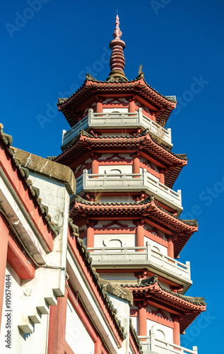 Pagoda at Po Fook Hill Columbarium in Hong Kong photo