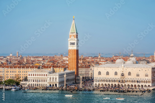 Venice,Italy - 3 November, 2017: Top view at San Marco Campanile