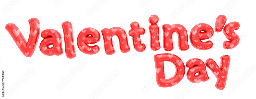 Valentine's Day 3D text