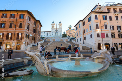 Spanish steps with fountain