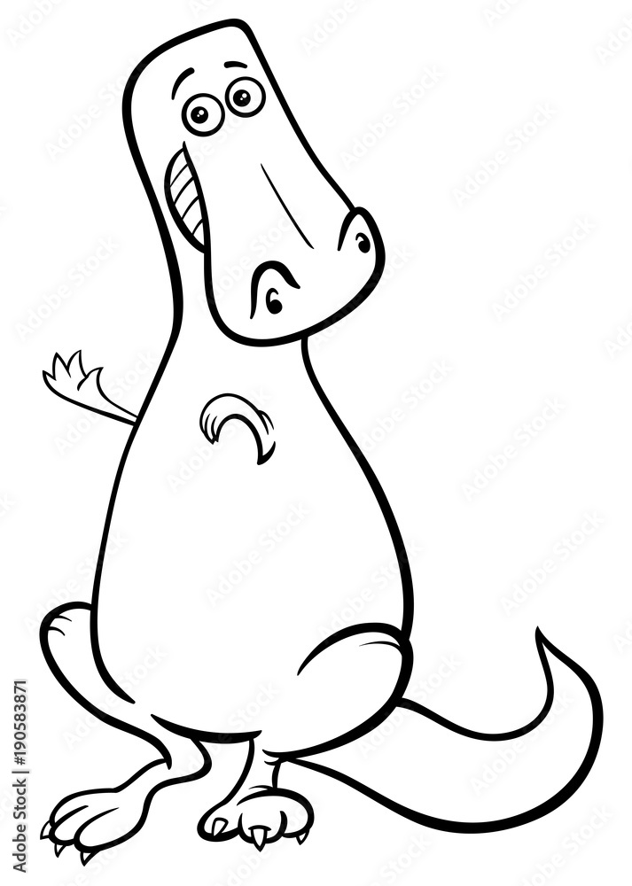 dinosaur cartoon character color book dinosaur cartoon character color book